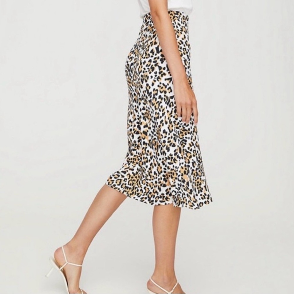 Aritzia Animal Print Midi Skirt - Black, Brown, and Cream - Picture 2 of 7